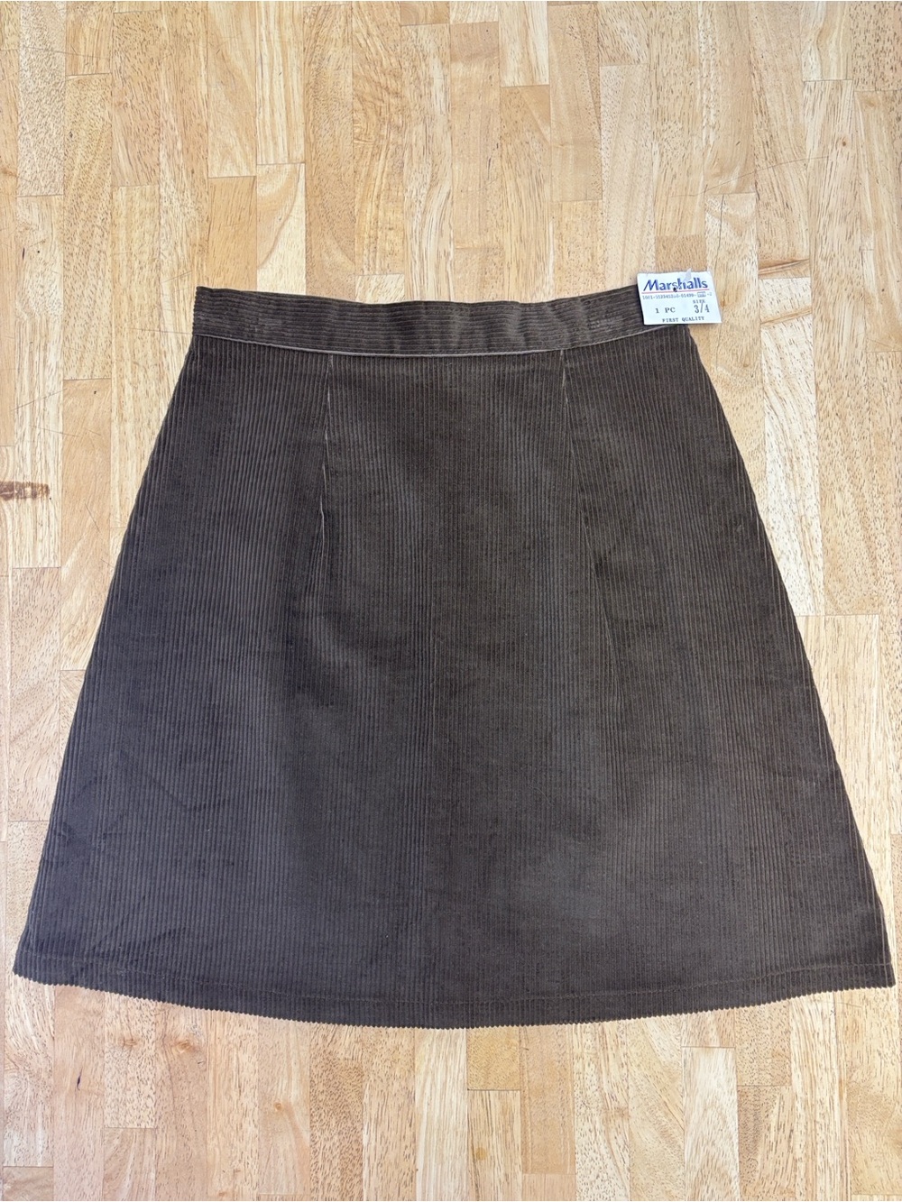 Vintage 90s Compagnie Internationale EXPRESS Brown Corduroy Mini Skirt Size 3/4